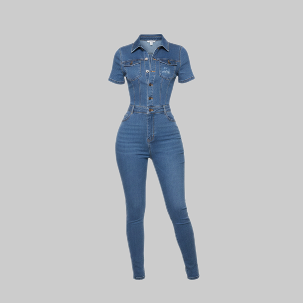 Denim Romper product photo